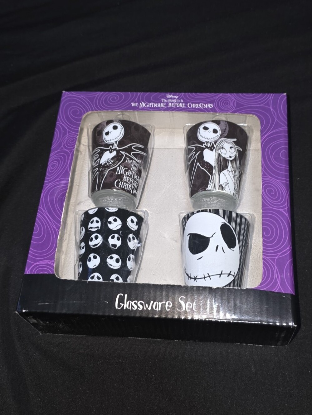 Disney The Nightmare Before Christmas Black & White Shotglass Set